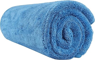HOMEXCEL Professional Car Drying Towel 36x 24 with Twisted-Loop Technology, 1200GSM for a Streak-Free Finish Microfiber Towels for Cars, Trucks, SUVs, RVs and Motorcycles, Blue