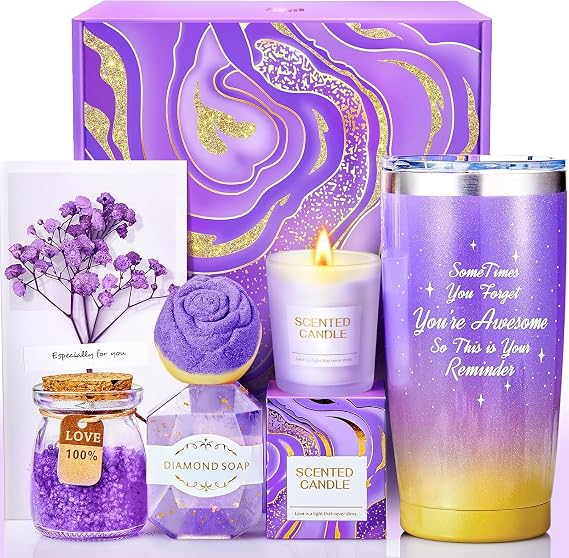 BodyRefresh Birthday Gifts for Women Self Care Gifts for Her, Gift Baskets Care Package Gift Set Get Well Soon Gift for Women Happy Birthday Gift Ideas Spa Set for Adult Grandma Wife
