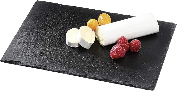 Cilio Slate Rectangle Serving and Cheese Board, 11.8" x 7.9", Black,C296549