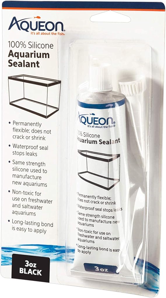 Aqueon Aquarium Silicone Sealant, Black, 3 Ounces