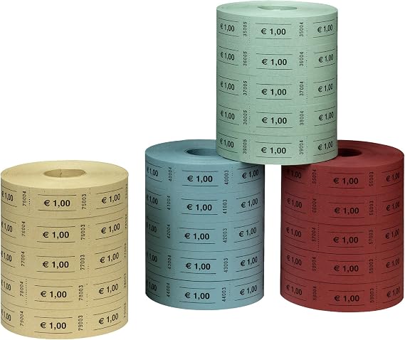 Herlitz 10733368 - token 1 Euro 5x1000 tears assorted colors