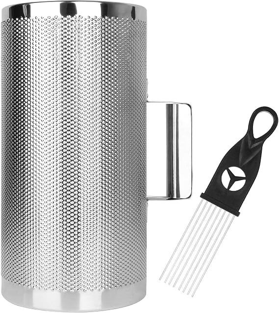 12" x 6" Stainless Steel Guiro Instrument with Metal Scraper