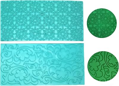 Imprint Mat Set Gumpaste Flower deisgn Press Mold Fondant Cake Embosser for Cupcake Top Decoration