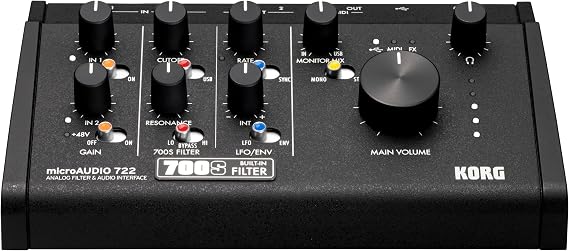 Korg microAUDIO 722 USB-C 2-In/2-Out Audio Interface w/ Analog Filter