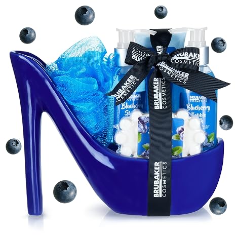 Brubaker Cosmetics Luxury Beauty Set - 6-Piece Bath and Shower Set - Gift Set for Women in Ceramic Stiletto