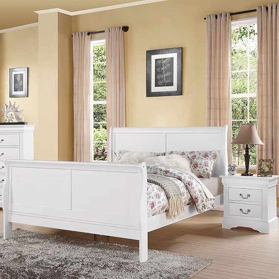 ACME Furniture Louis Philippe III Eastern King Bed, White