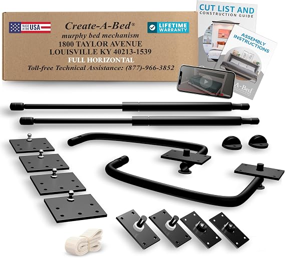 Create-A-Bed Full Size Deluxe Murphy Bed Kit Horizontal