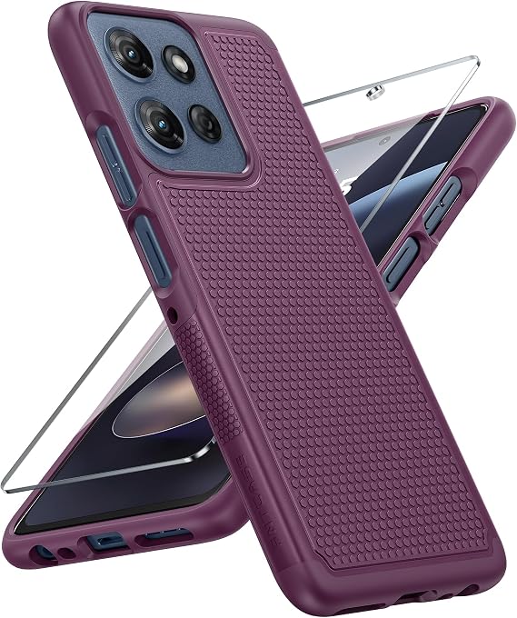 FNTCASE for Moto G 2026/2025 Case: Moto G Play 2026/Moto G Power 2025 Case Dual Layer Military Protective Heavy Duty Cell Phone Cover with Screen Protector Shockproof Rugged Non Slip Textured