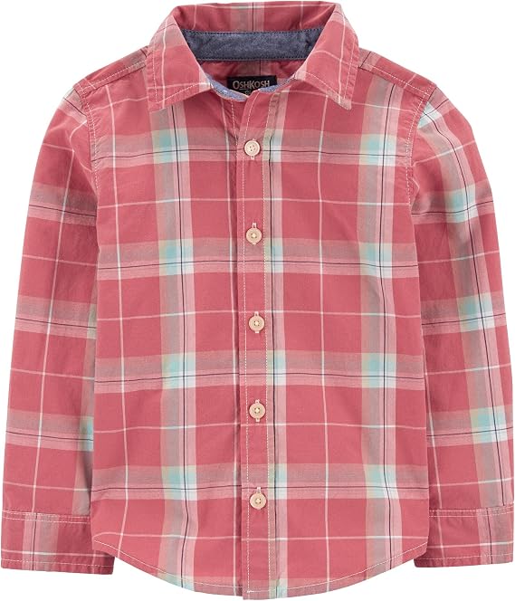OshKosh B'Gosh Boys' Long Sleeve Woven Buttonfront Shirt