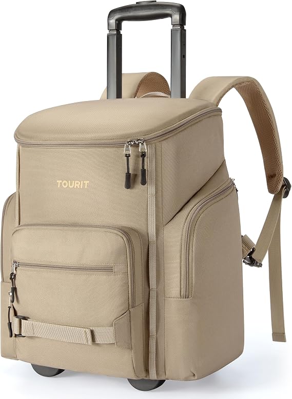 TOURIT 36/50 Cans Insulated Rolling Beach Cooler Backpack with Wheels
