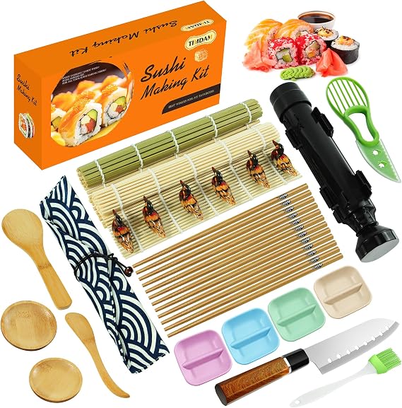 TIMDAM DIY Sushi Maker Set - 27 Piece Kit for Sushi Lovers