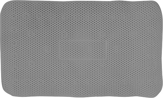 Ginsey Cushioned Rectangular Bath Mat, 16"x 28", Grey