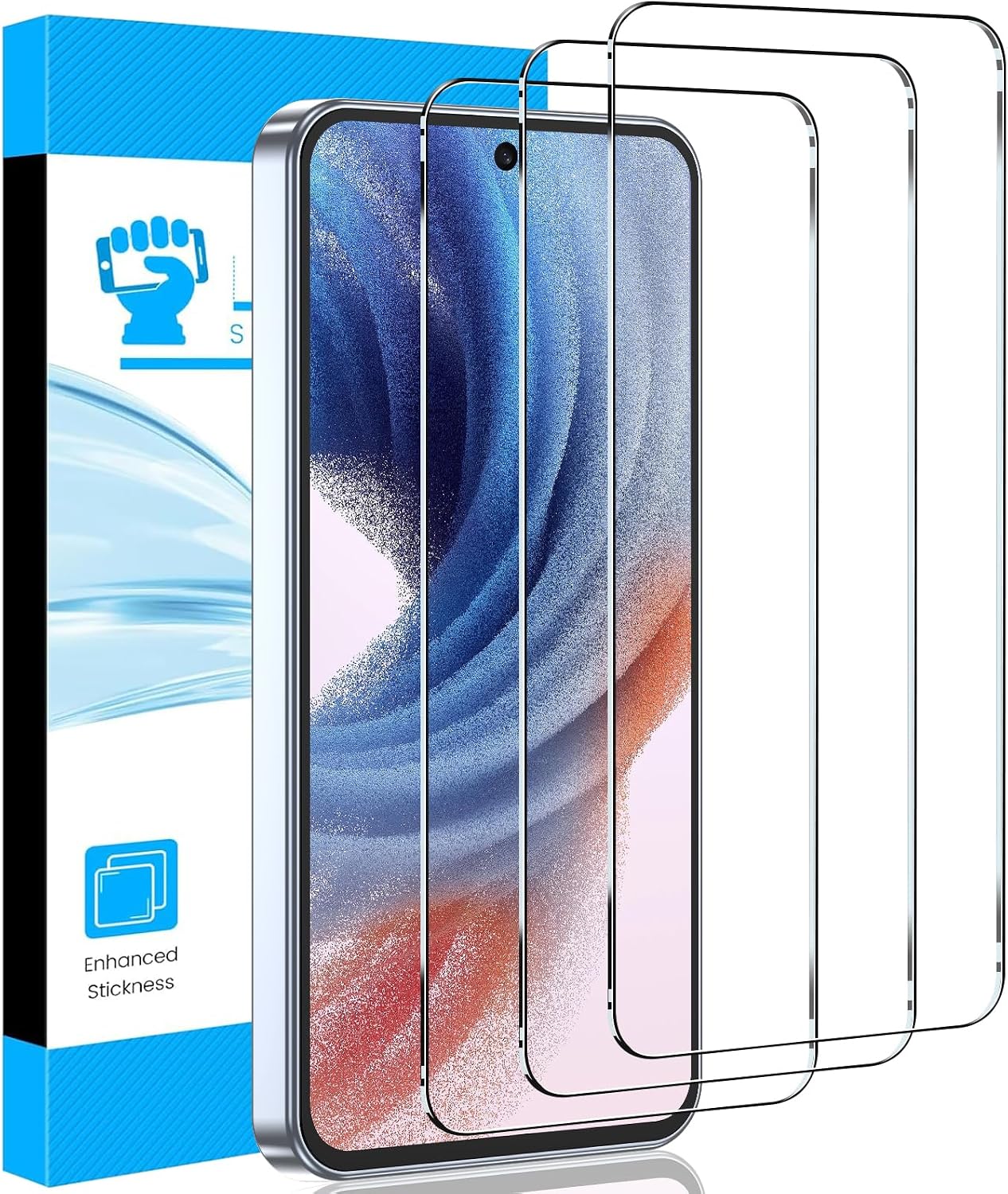 LYWHL 3 Pack for Samsung Galaxy A36A56 5G Screen Protector, Tempered Glass HD Clear 9H Hardness Protective Film for Galaxy A36A56 5G, Anti Scratch Bubble Free Easy Install Case Friendly