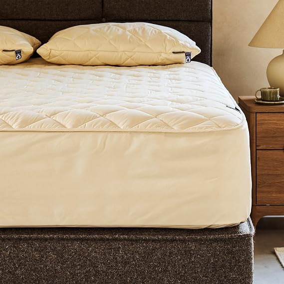 Woolroom Deluxe Washable Wool Mattress Protector Twin XL 100% Natural Sleep