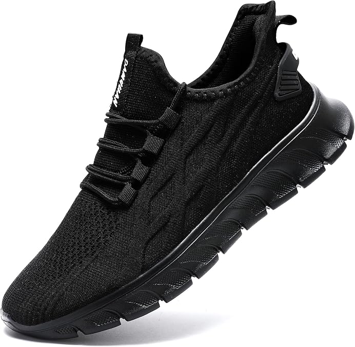 Running Sneakers for Women Tennis Slip On Walking Black Athletic Size 7.5