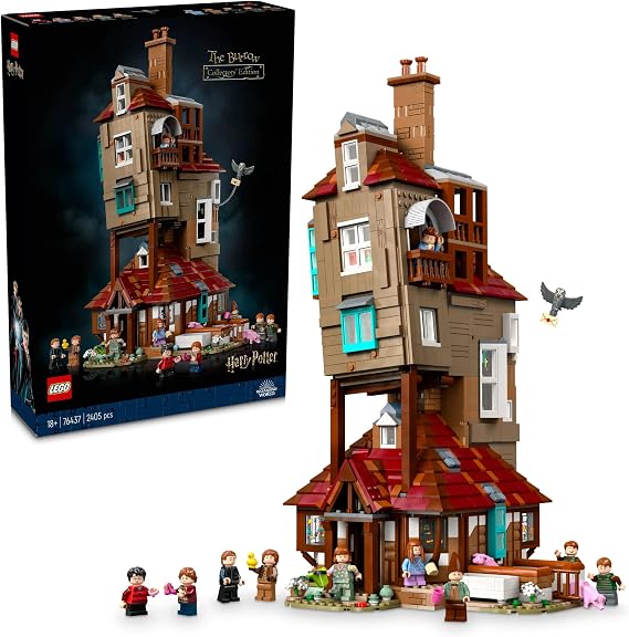 LEGO Harry Potter Kovuk – Koleksiyoncu Versiyonu 76437 - Yetişkinler için Weasley Evi Model Yapım Seti (2405 Parça)