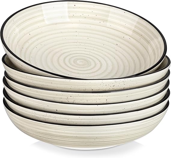 vancasso Bonbon Soup Bowls Set of 6 Stoneware Soup Bowls 1500 ml Pasta