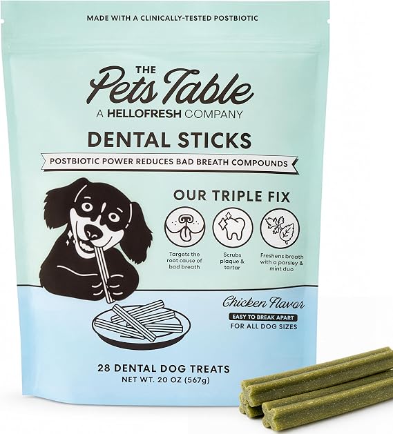 The Pets Table Dental Chews/Dental Treats for Dogs, 28 Sticks (20 oz)