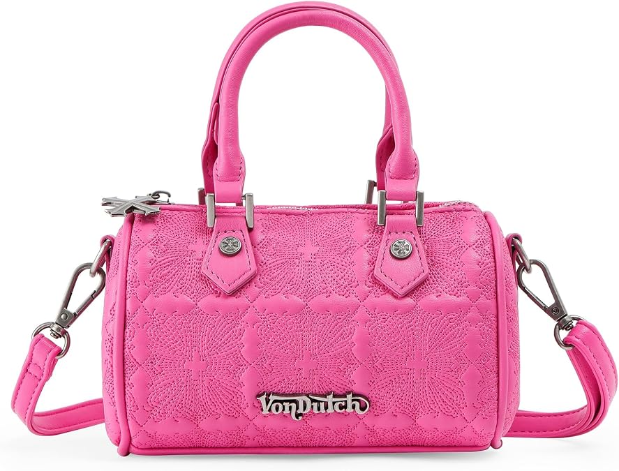 Von Dutch Womens Hanna Hand Bag Stylish Handbag with Adjustable | Strap Spacious Interior, and Iconic Logo Design