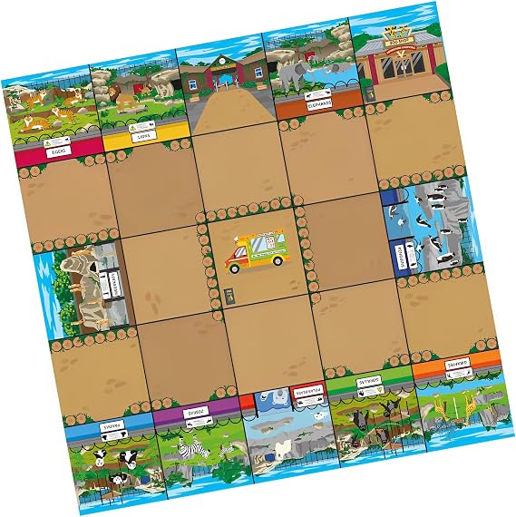 Terrific Teaching Tools Zoo Themed Activity Mat 75x75cm, Bee-Bot & Blue-Bot