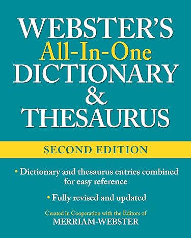Webster's All-In-One Dictionary & Thesaurus, Second Edition