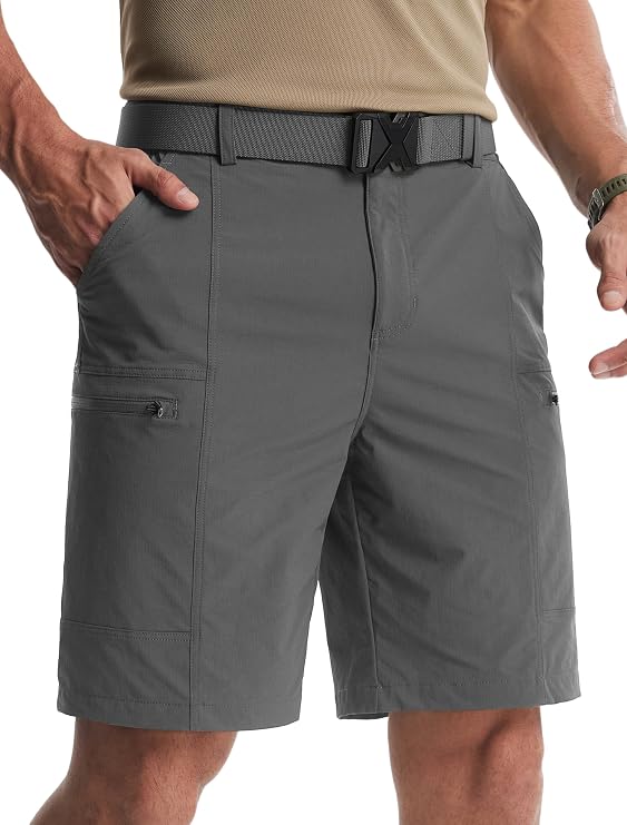 Libin Men's Hiking Shorts 9 Inch Quick Dry Travel Shorts