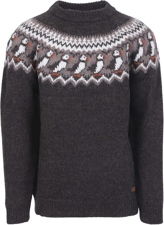 ICEWEAR Lundi Wool Sweater with Puffin Pattern