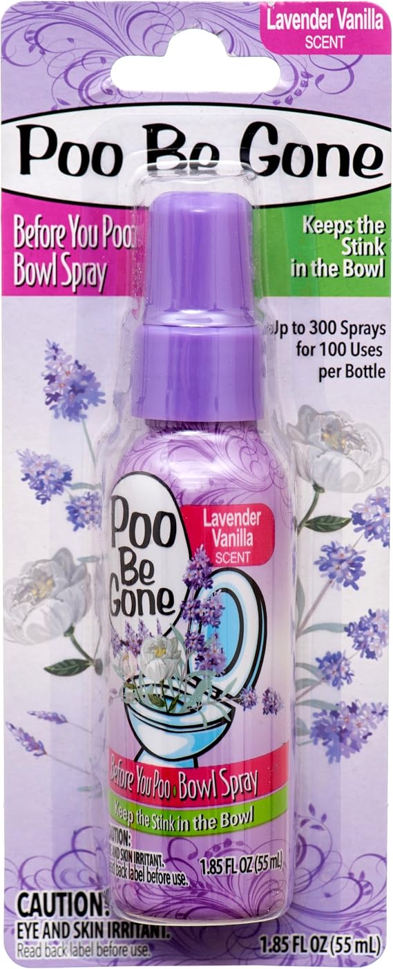 Poo Be Gone Toilet Spray 1.85oz - Before You Go Toilet Bathroom Deodorizer - Lavender Scent (1 Pack)