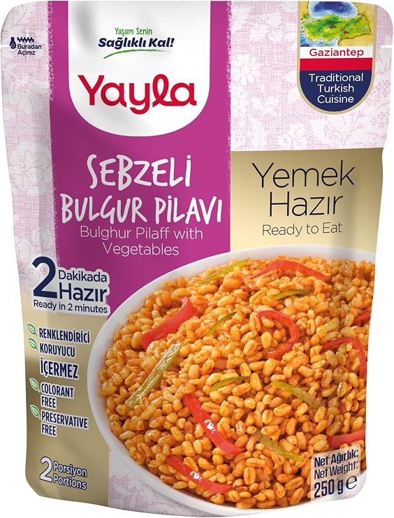 Yayla Sebzeli Bulgur Pilavı 250 Gr Tekli Paket