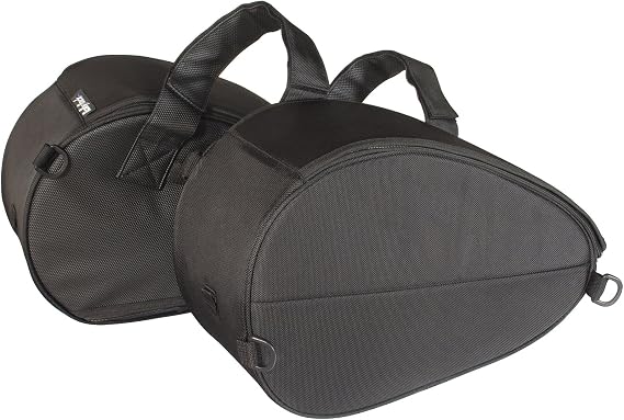 Dowco Rally Pack 50105-00 Water Resistant Motorcycle Saddlebags Set: Black, Universal Fit, 19 Liter Each/38 Liter Total Capacity