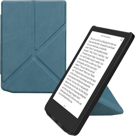 kwmobile Cover for Pocketbook Verse/Verse Lite/Verse Pro/Color/Vivlio Light/Light HD Case - Slim PU Leather eReader Cover with Stand and auto Sleep funktion - Petrol
