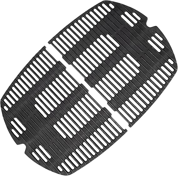 7646 45 x 63.5 cm Cast Iron Cooking Grate Replacement for Weber Q300 Q320 Q3000 Q3200 Series Gas Grills Cooking Grates Accessories for Weber 57060001 586002 426001 56010049 Pack of 2