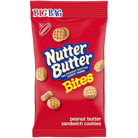 Nutter Butter Bites Peanut Butter Sandwich Cookies Big Bag, 1 package (3oz)