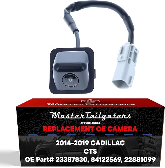 Master Tailgaters Replacement for Cadillac CTS Sedan w/o Surround View (2014-2016), CTS Sedan w/o Surround View/Video Display Mirror (2017-2019) Backup Camera OE Part # 23387830, 84122569, 22881099