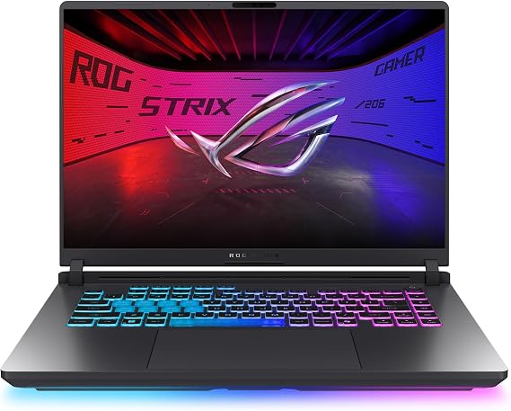 ASUS ROG Strix G16 Gaming Laptop, 16 16:10 FHD+ 165Hz/3ms, NVIDIA GeForce RTX 5050 Laptop GPU, Intel Core i5 Processor 14450HX, 16GB DDR5-5600, 512GB PCIe Gen 4 SSD, Wi-Fi 7, Win11 Home, G615JHR-DS53