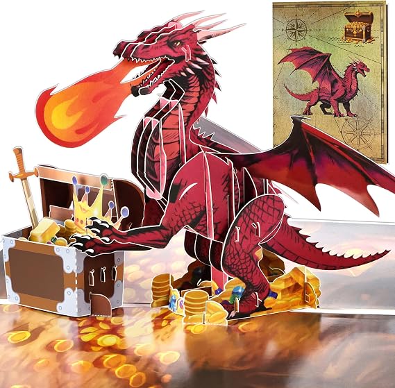 Dragon Firing Pop Up Cards Stunning Dragon Guardian Card