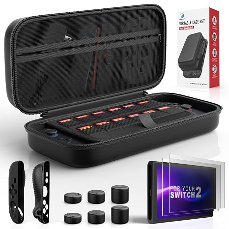 Carrying Case for Nintendo Switch 2, All-in-One Switch Accessories Kit