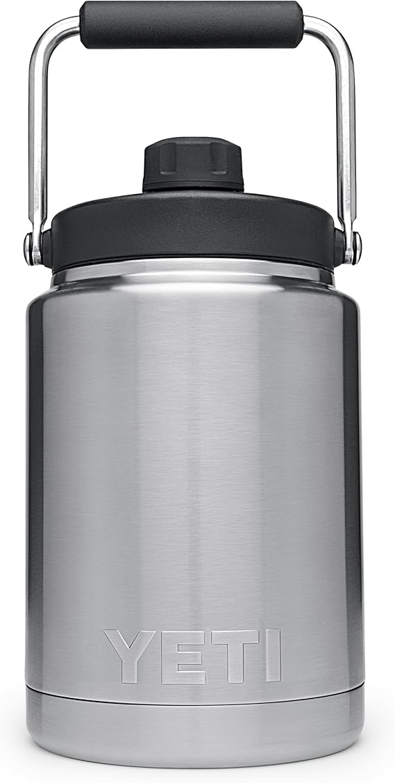 YETI Rambler Vacuum Insulated Stainless Steel Half Gallon Jug with MagCap, Stainless Steel