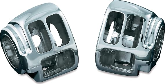 Kuryakyn 1747 Motorcycle Handlebar Accessory: Hand Control Switch Housings for 2011-19 Harley-Davidson Motorcycles, Chrome, 1 Pair
