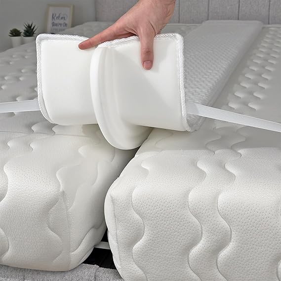 12" Extra Wide Bed Bridge Twin to King Converter Kit - Split King Gap Filler for Adjustable Bed - Mattress Connector & Gap Filler for Bed - 25D Memory Foam - Patent Pending Design