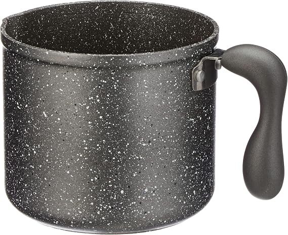 Tognana Mythos Milkpan, Aluminium, 1.2 Quarts, Matte Finish, Grey Marble, No Lid, Handle Included