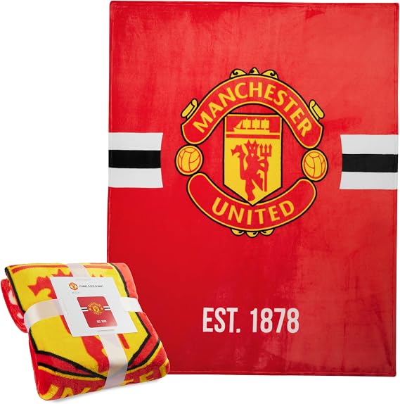 Manchester United F.C. Fleece Bed Blanket Soft Sofa Throw for Bedroom Travel Home Decor 49 x 59 Gifts for Men