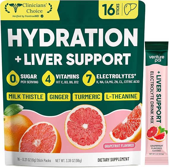 Venture Pal Sugar Free Hydration Packets + Liver Support, 16 Sticks