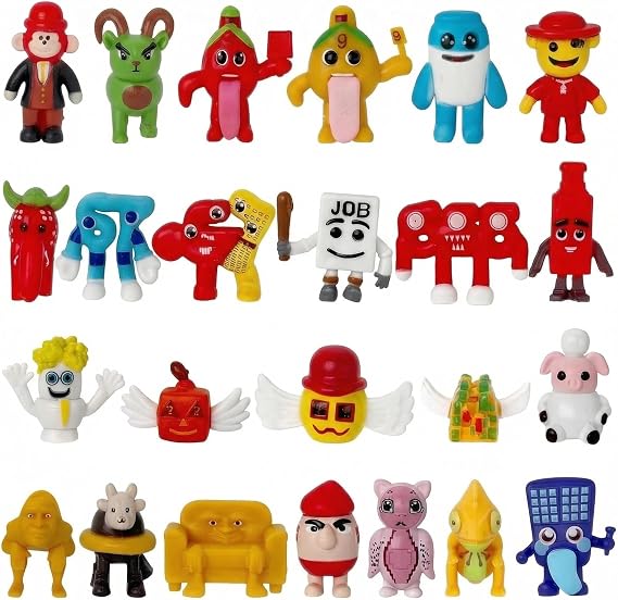 24 PCS Steal A Brainrot Action Figures Set - with 24 Fun Poseable Strawberry Elephant Figurines, Cute Collectible Toys, Desk Decor, Ideal Birthday & Party Gifts
