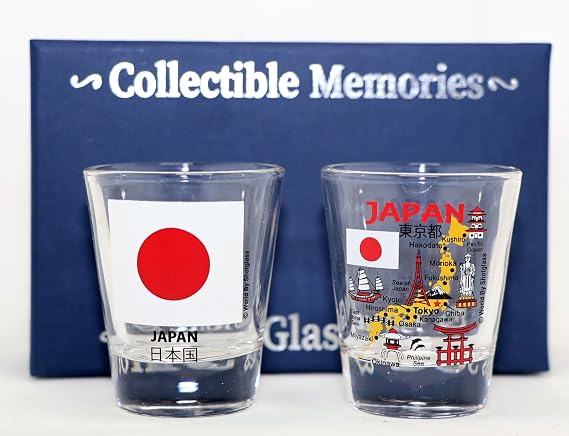 Japan Souvenir Boxed Shot Glass Set (Set of 2)