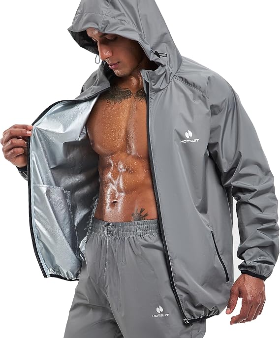 HOTSUIT Sauna Suit for Men Weight Loss Sweat Suit Boxing Exercise Sweat Sauna Jacket Pants