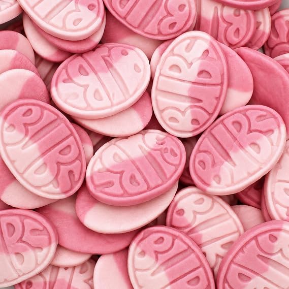 BUBS Wild Strawberry & Pomegranate Oval Sweets 550g Sweet Jar