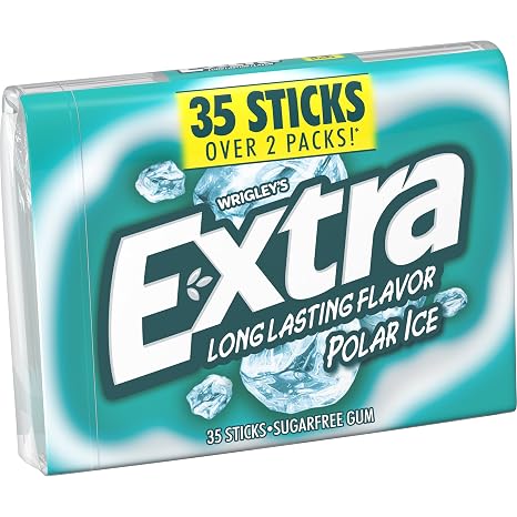 EXTRA Polar Ice Sugar Free Chewing Gum, 35 pieces