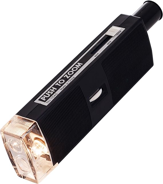 Lighted Pocket Microscope | Adjustable Magnification 60x, 80x, 100x | Bright Illumination | Compact & Hand-Held | Ideal for Labs & Students