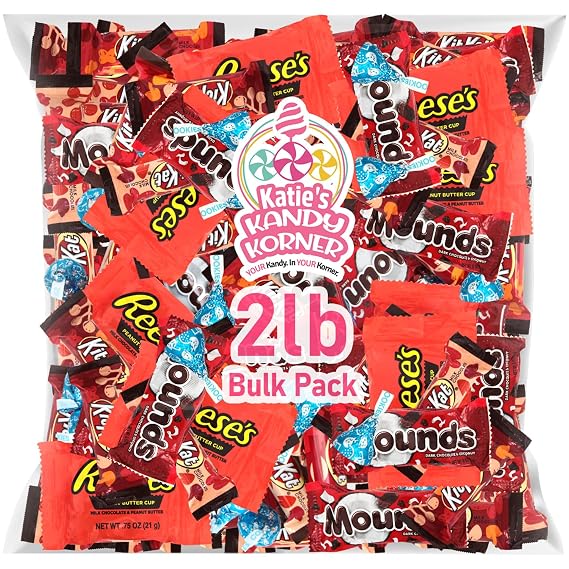 Chocolate Candy Variety Pack, 2lb Pack of Bulk Chocolate Candy Individually Wrapped, Perfect Assortment for Stocking Stuffers, Ideal Assorted Chocolates for Family and Friends